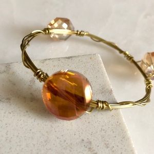 BOGO $5 ITEMS! Goldtone Wire Crystal Bracelet